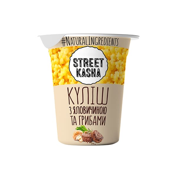 Каша STREET KASHA Куліш з яловичиною та грибами, стакан