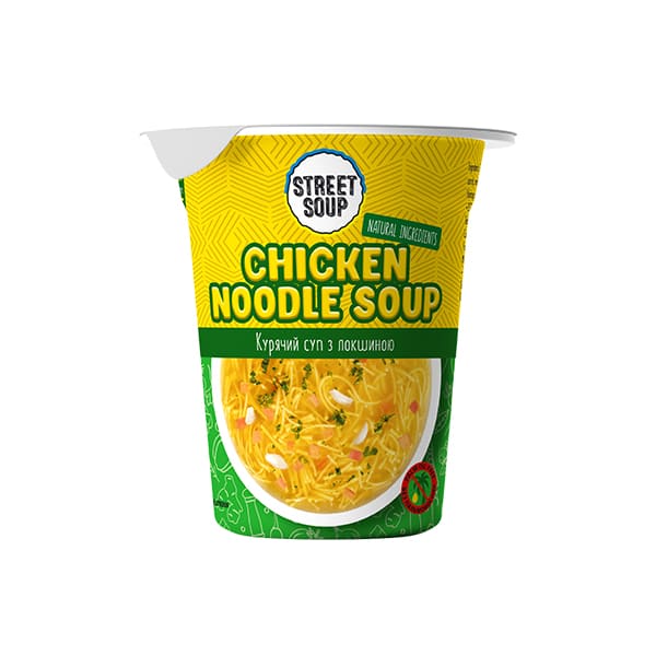 Суп курячий з локшиною STREET SOUP, стакан