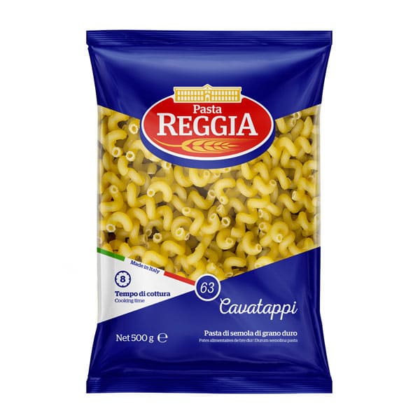 Макарони REGGIA 63.Cavatappi - Ріжки Кручені Рифлені