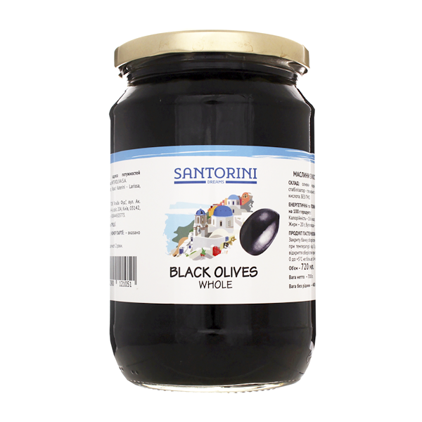 Black olives SANTORINI pitted