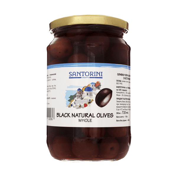 Black natural olives SANTORINI whole