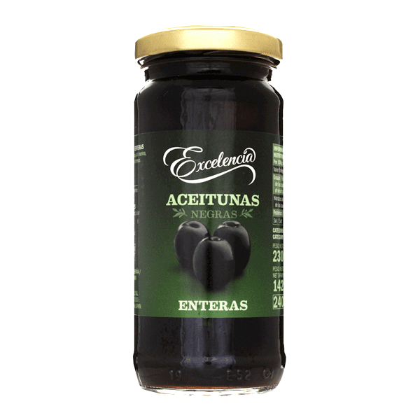 Black olives Exelencia whole, 240 ml