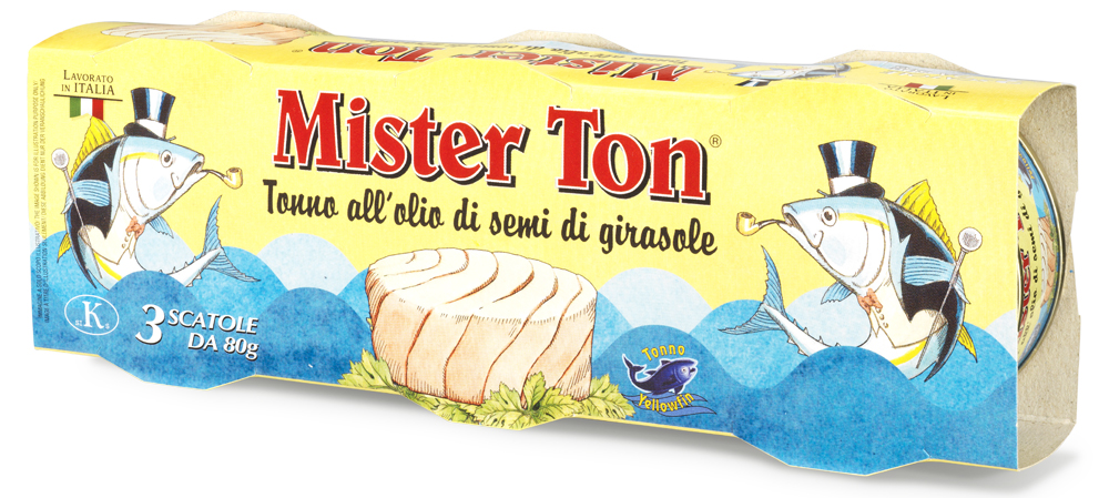 Жовтоперий тунець у соняшниковій олії CALLIPO Mister Ton х 3 шт.