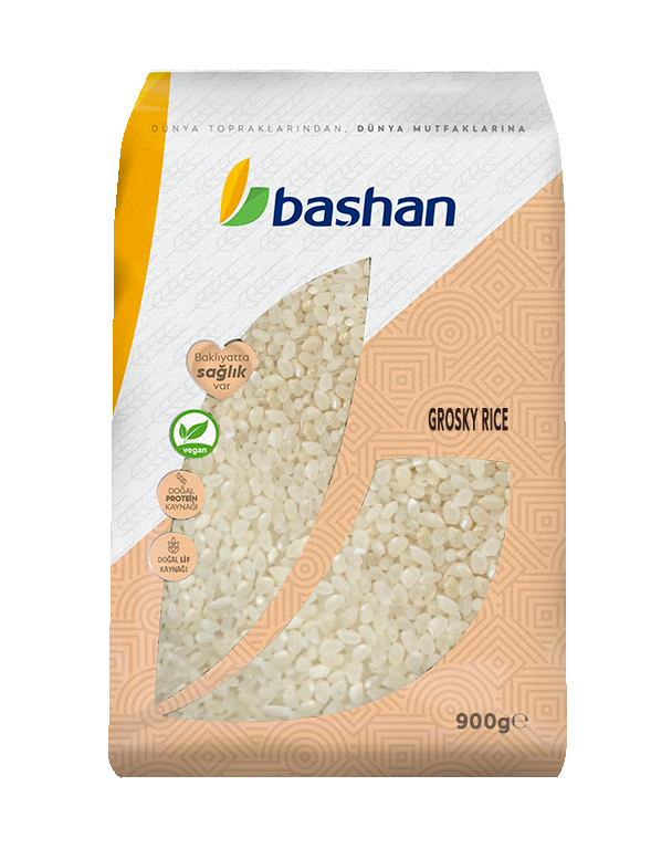 Рис круглий Китай BASHAN 900 г